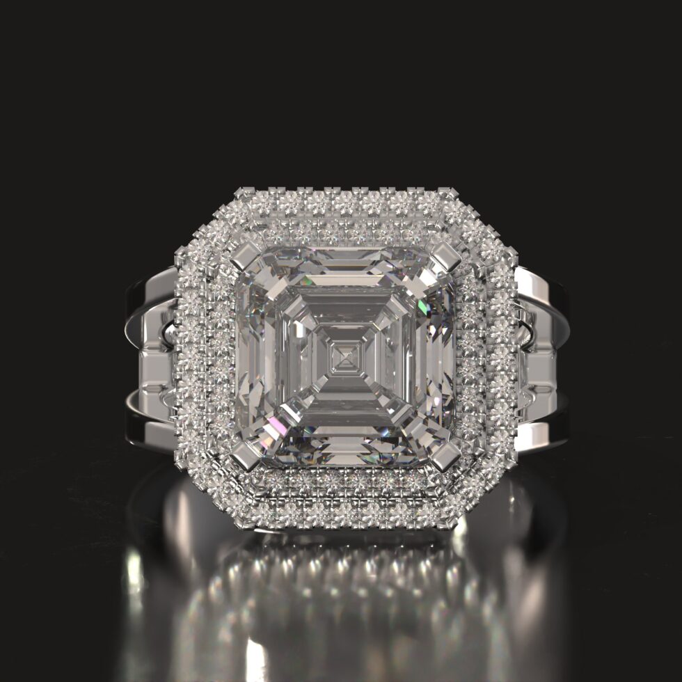 Asscher Cut Engagement Ring