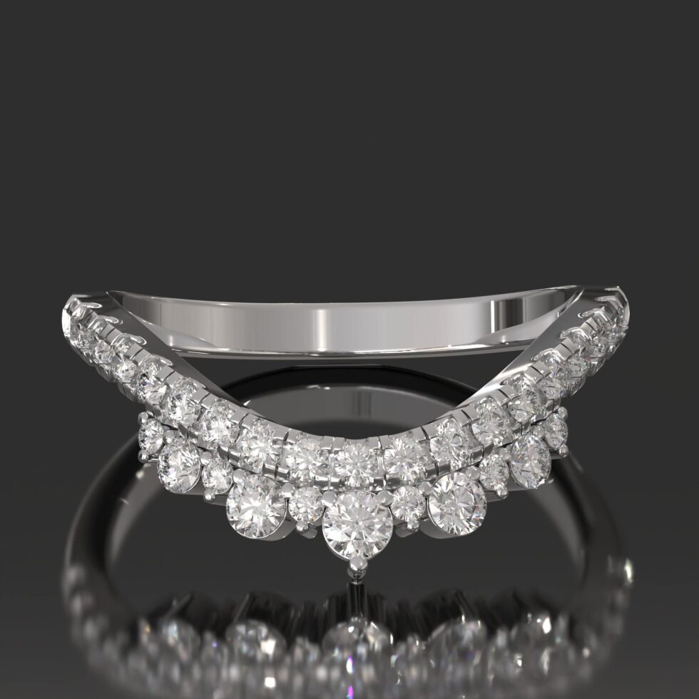 Half Eternity Moissanite Ring